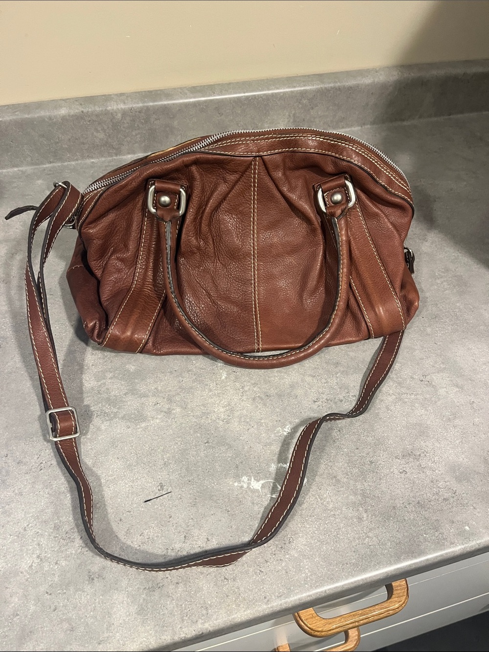 Classic Brown Leather Satchel Handbag - Timeless Everyday Style